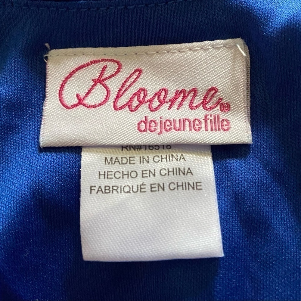 BLOOME-ROYAL BLUE LACE DRESS-GIRLS SIZE 10 - Picture 5 of 7